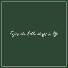 Enjoy The Little Things In Life For One Day Up 
