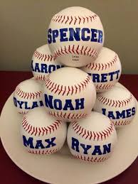 Perfect for mvp awards too. Personalized Baseballs Fun Party Favor For Baseball Theme Etsy Gifts For Baseball Players Baseball Team Party Personalized Baseballs