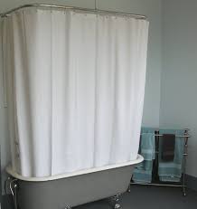 Amazon Com Extra Wide Shower Curtain For A Clawfoot Tub White With Magnets Home Kitchen Clawfoot Tub Shower Curtain Clawfoot Tub Shower Shower Remodel