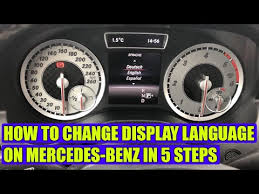 How To Change Display Language Instrument Cluster From German To English Mercedes Benz A Class Youtube