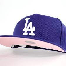 Los Angeles Dodgers New Era 59fifty Fitted Hat Team Color Pink Under Brim Pink Under Visor New Era 59fifty Fitted Cap Pink Bottom Fitteds Ecapcity