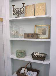 We recommend the bathroom shelf for a family of four people. White Recessed Bathroom Shelves For Small Bathroom Storage Solution Wood Bathroom Shelves Bat Small Bathroom Diy Small Bathroom Shelves Bathroom Shelf Decor