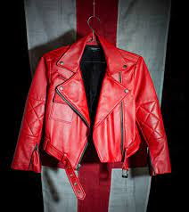 Simone By Katie Nehra Cropped Moto Jacket I Need This In Red And Blush Red Jacket Leather Clothes Jackets