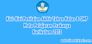 Ujian akhir semester (uas) ini dilaksanakan seperti namanya yakni di akhir semester. Kisi Kisi Pat Prakarya Kelas 8 Kurikulum 2013 Tahun 2021