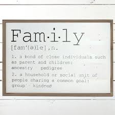 Wood Family Definition Sign Family Wall Decor Family Wall Decor Sign Family Wall
