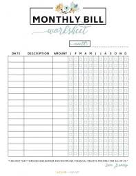 This printable helps you keep track of income, money spent, and money saved each month. Free Printable Bill Worksheet Tool Finances Savor Savvy