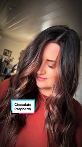 Chocolate Raspberry Balayage Hair Tutorial