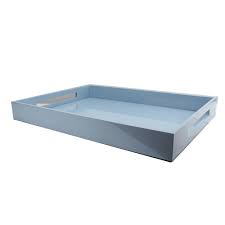 Overstock.com has been visited by 1m+ users in the past month Pale Denim Blue Large Lacquered Ottoman Tray Addison Ross Ltd Uk