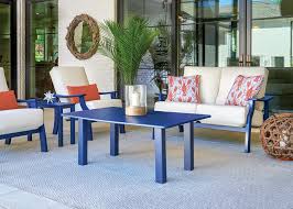 Nest the tables together to form a coffee table that is the perfect size for you, or separate the tables and scatter around the room for a cohesive living room style. Marine Grade Polymer Top Table Collectiontelescope Casual Furniture