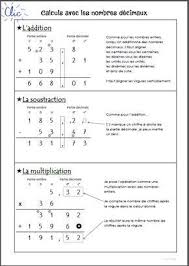 Calculs Poses Avec Les Nombres Decimaux Les Nombres Decimaux Decimale Maths Cm2
