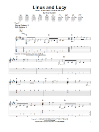 Linus And Lucy By Vince Guaraldi Easy Guitar Tab Guitar