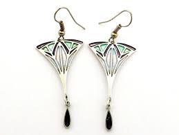 Sterling Silver And Enamel Earrings Vintage By Pat Cheney Art Deco Design Ebay Art Deco Design Vintage Earrings Enamel Earrings Sterling silver enamel drop earrings by pat cheney long style with dangle. pinterest