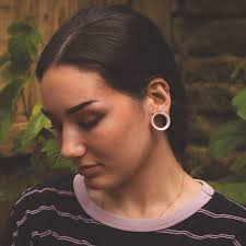 White Silicone Double Flare Tunnel Silicone Ear Gauges for Stretched Ears  Ear Stretchers Flesh Tunnels