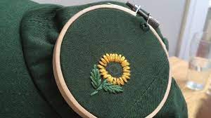 Embroidered Hat Sunflower Youtube Embroidery Jeans Diy Hat Embroidery Hand Embroidery Art