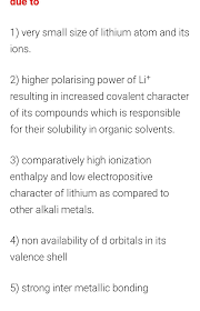 Some important compounds of sodium. Write The Anomalous Behaviour Of Li And Other Alkali Metals Brainly In