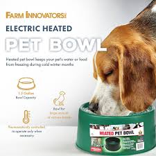 Pet Supplies : Farm Innovators 1.5-Gal Heated Pet Water Bowl for Dogs &  Cats, Anti-Chew Cord, 60W, Green : Heated Dog Bowl : Amazon.com