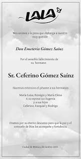 Don Ceferino Gómez Sáinz Obituario Esquela