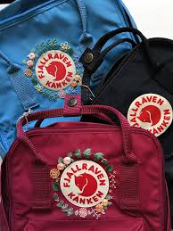 Fjallraven Kanken Embroidery Backpack Kanken Embroidery Etsy Bags Diy Embroidery Designs Flower Embroidery Designs