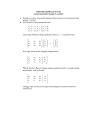 Check spelling or type a new query. Metode Eliminasi Gauss Untuk Sistem Persamaan Linier