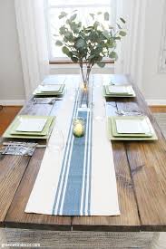 An Easy Blue And Green Tablescape Farmhouse Table Runners Rustic Farmhouse Table Farmhouse Table