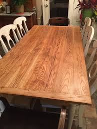 Just Finished My Hickory Harvest Table 4 15 By Bob Lehnig Dining Table Harvest Table Rustic Dining Table