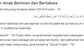 Qurrota a'yun maksudnya adalah keturunan yang mengerjakan ketha'atan, sehingga dengan ketha'atannya itu membahagian orang tuanya di dunia dan akhirat. keturunan yang tha'at pada allah akan menyenangkan orang tua dengan bakti dan pelayanannya. Doa Untuk Anak Lengkap Arab Latin Dan Arti Indonesia
