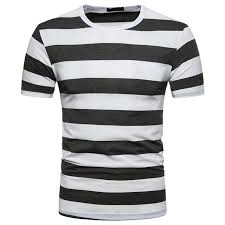 Black And White Check T Shirt Mens Mens Striped T Shirt Check This Link For More Products Bit Ly Keywebcoapp Striped Tshirt Men Casual Stripes Menswear