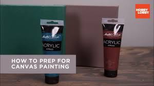 Next, spray with krylon gesso (hobby lobby carries this, i'd guess michael's does as well). How To Prep For Canvas Painting Hobby Lobby Youtube