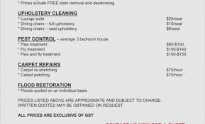 House House Cleaning Price List Pdf