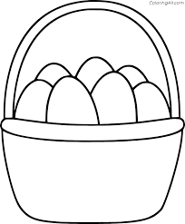 The kids will have fun colouring these in. Very Easy Easter Basket Coloring Page Coloringall