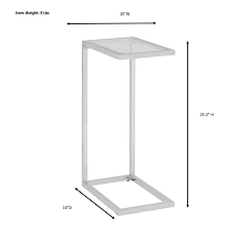 Carolina Cottage C Table Gold Glass End Table Lowes Com In 2020 Glass End Tables Metal Table Base Glass Top Table