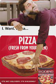 Look At That Piping Hot Digiorno Crispy Pan Pizza Baked Fresh From Your Oven You Ll Never Wan Video Ads Creative Food Graphic Design Social Media Design Inspiration