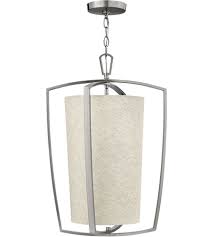 Hinkley 3793bn Blakely 3 Light 17 Inch Brushed Nickel Foyer Light Ceiling Light