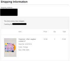 Alternatively, you can pay $40 for express. Urban Outfitters Vinyl Finally Shipped Paramore