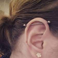 Scaffold Piercing Earpiercing Ear Cuff Stud Earrings Scaffolding Piercing