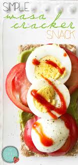 A Simple Wasa Cracker Snack Is Here Wasa Crackers Topped With Some Favorites Avocado Tomato And Egg Perfect For A Sn Snacks Cracker Recipes Cracker Snacks