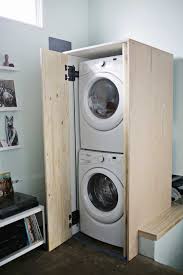 Subtracting 1″ for the countertop over hang and 3/4″ for the cabinets (face frame, inset ) i'm left. Hidden Washer And Dryer Cabinet A Beautiful Mess