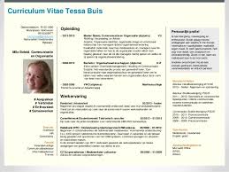 Ambities, kwaliteiten, resultaten en persoonlijke eigenschappen. Cv Tessa Buis