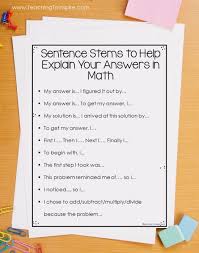 Explaining Answers In Math How To Help Your Students Explain Their Thinking Teaching With Jennifer Findley Math Answers Math Writing Math Words