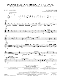 The banana boat song (ost beetlejuice). Johnnie Vinson Danny Elfman Music In The Dark Eb Alto Saxophone 1 Sheet Music Pdf Notes Chords Classical Score Concert Band Download Printable Sku 379553