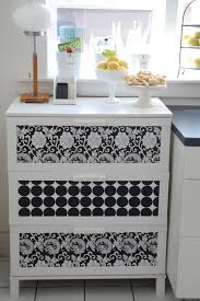 Polka Dotting My I S Aneboda Makeover Paper And Glue To The Rescue Diy Dresser Makeover Ikea Aneboda Furniture