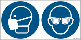 Fabriqué en vinyle, ce pictogramme peut être collé sur une surface lisse grâce à son côté adhésif. Pictogrammes Iso 7010 Masque Et Lunettes Obligatoires Seton Fr
