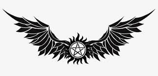 In the hebrew bible (the old testament) the word 'מלאך' ('mal'āk̠') means a messenger, human or supernatural, and when used in the latter sense it is translated as angel. Supernatural Transparent Images Supernatural Anti Possession Tattoo With Wings Png Image Transparent Png Free Download On Seekpng