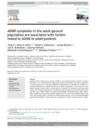 Check spelling or type a new query. Pdf Adhd Symptoms In The Adult General Population Are Associated With Factors Linked To Adhd In Adult Patients