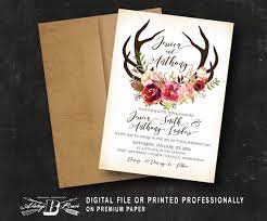 Deer Antler Wedding Invitation Rustic Invitations Marsala Etsy Hochzeitseinladungen Rustikal Rustikale Einladungen Herbst Hochzeitseinladungen