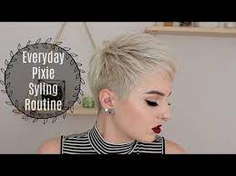 Everyday Pixie Styling Routine Youtube Short Hair Styles Pixie Pixie Styles Edgy Pixie Hairstyles