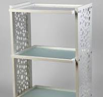 Косметологическая тележка S2-round White стекло сатин