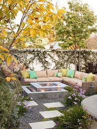 Make sure a fire pit is installed away from potential fire hazards, such as wood decks, shrubbery, fuel tanks, or any structures. Fire Pit Ideas Better Homes Gardens