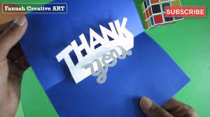How to make pop up cards with cricut design space. Diy Thank You Pop Up Card Greeting Card 01 Youtube