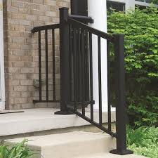 Black Aluminum Deck Railing Freedom Assembled 6 Ft X 3 Ft Winchester Matte Black Aluminum Deck Railing Kit With Balusters At Lowes Deck Stair Railing Aluminum Decking Deck Railing Kits